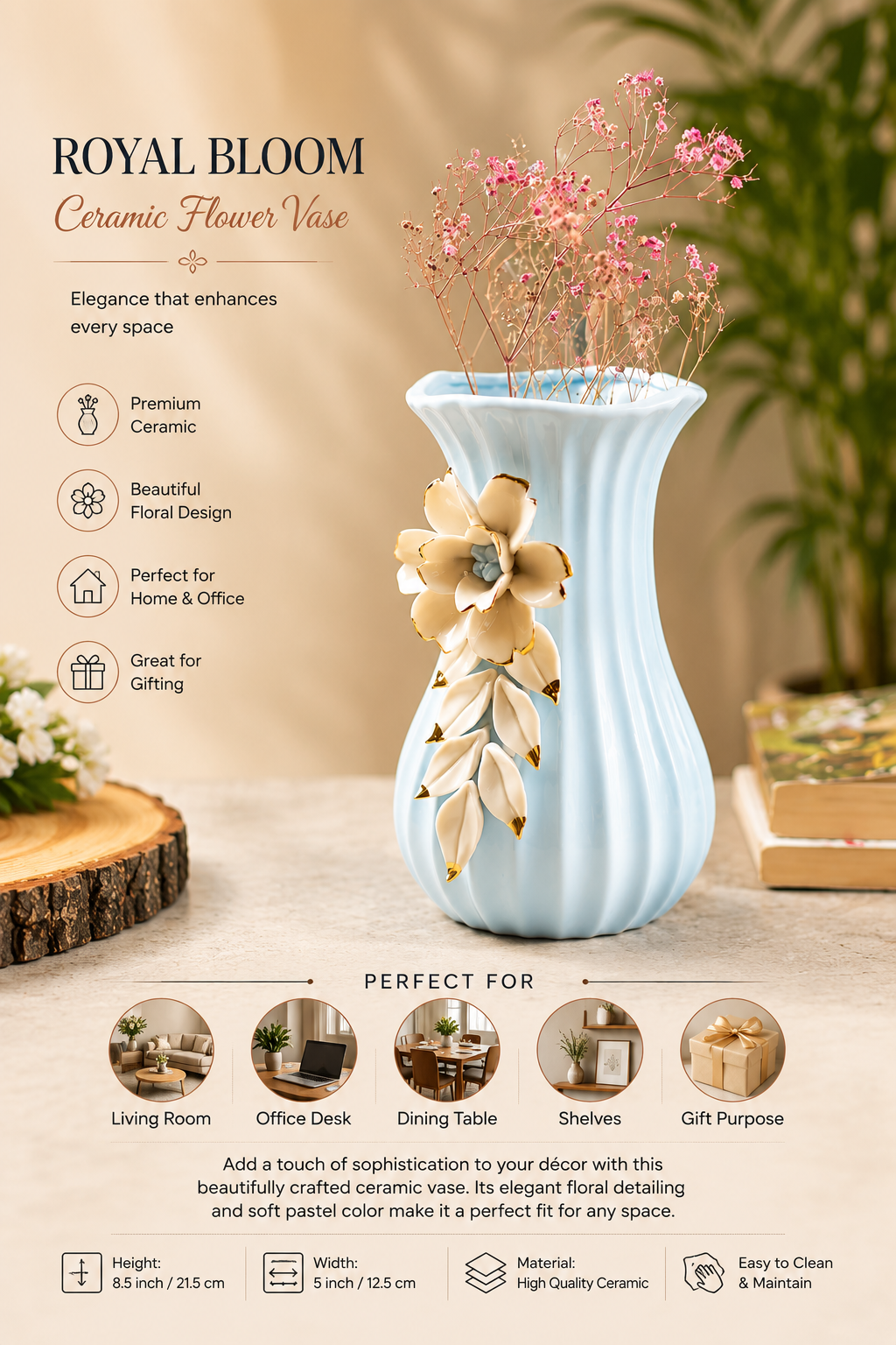 Luxury Petal Flower Vase 1