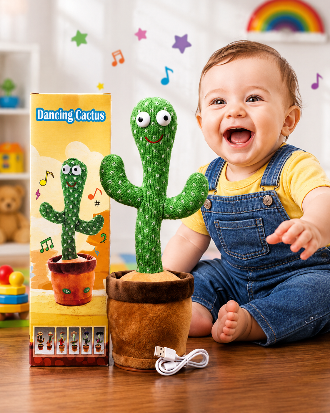 Smart Dancing Cactus Toy with Music, Talking & Voice 1