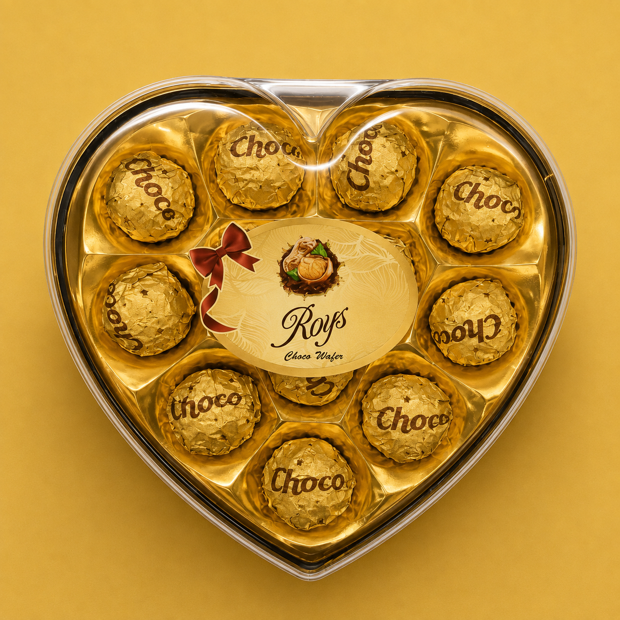 Roys Heart Shaped Choco Wafer Gift Box – 12 Pcs 1
