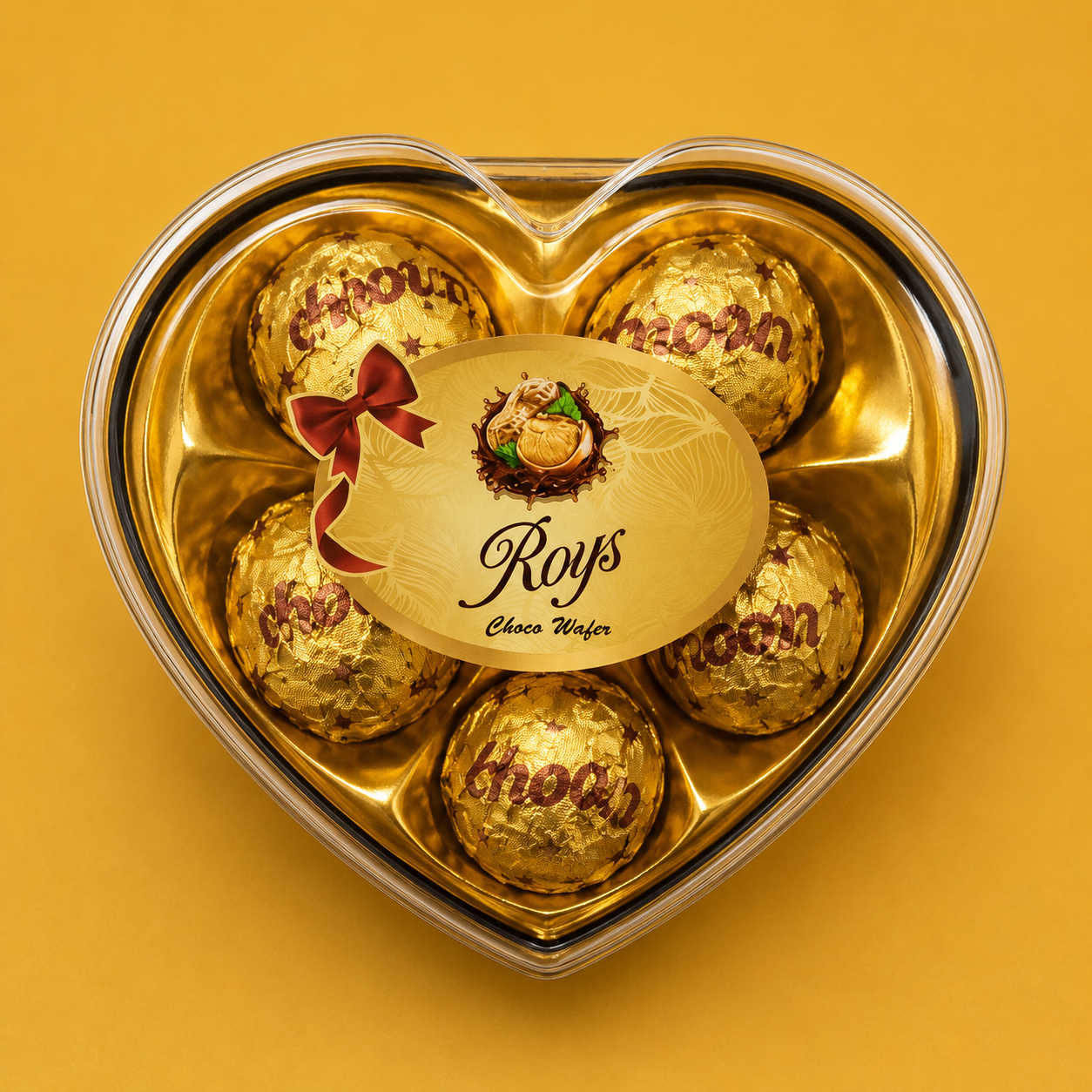 Roys Heart Shaped Choco Wafer Gift Box – 6 Pcs 1