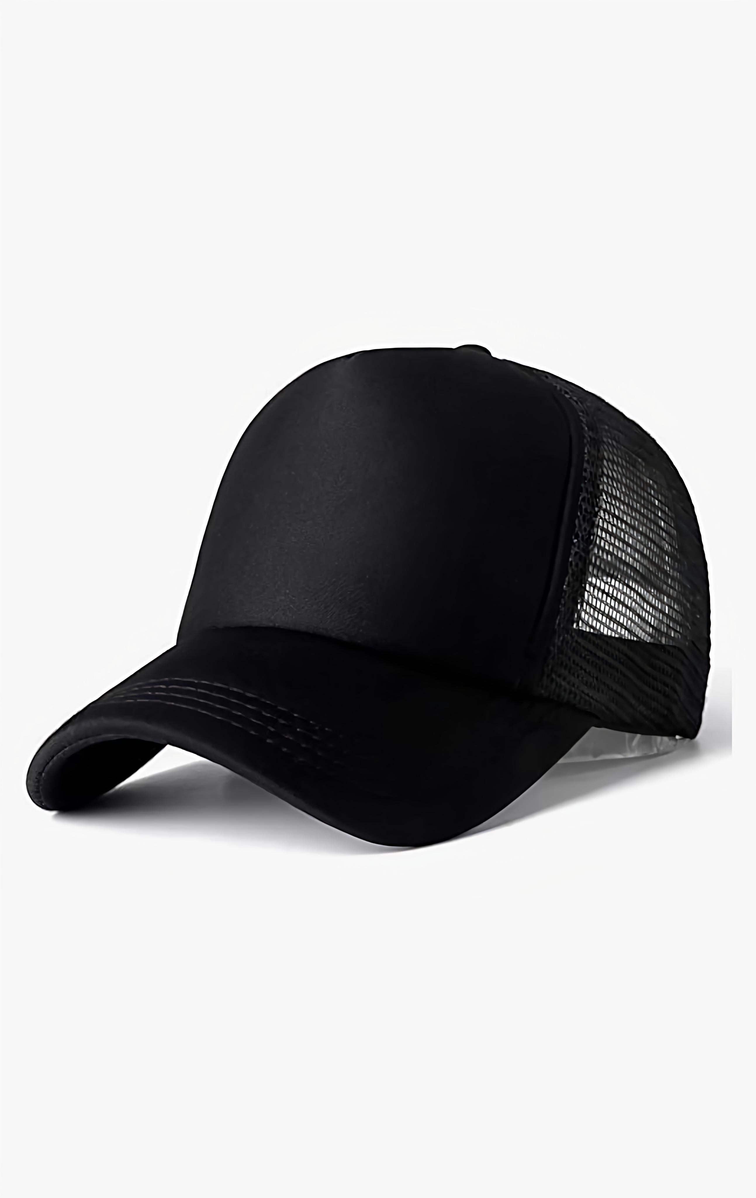 Black Mesh Trucker Cap 1