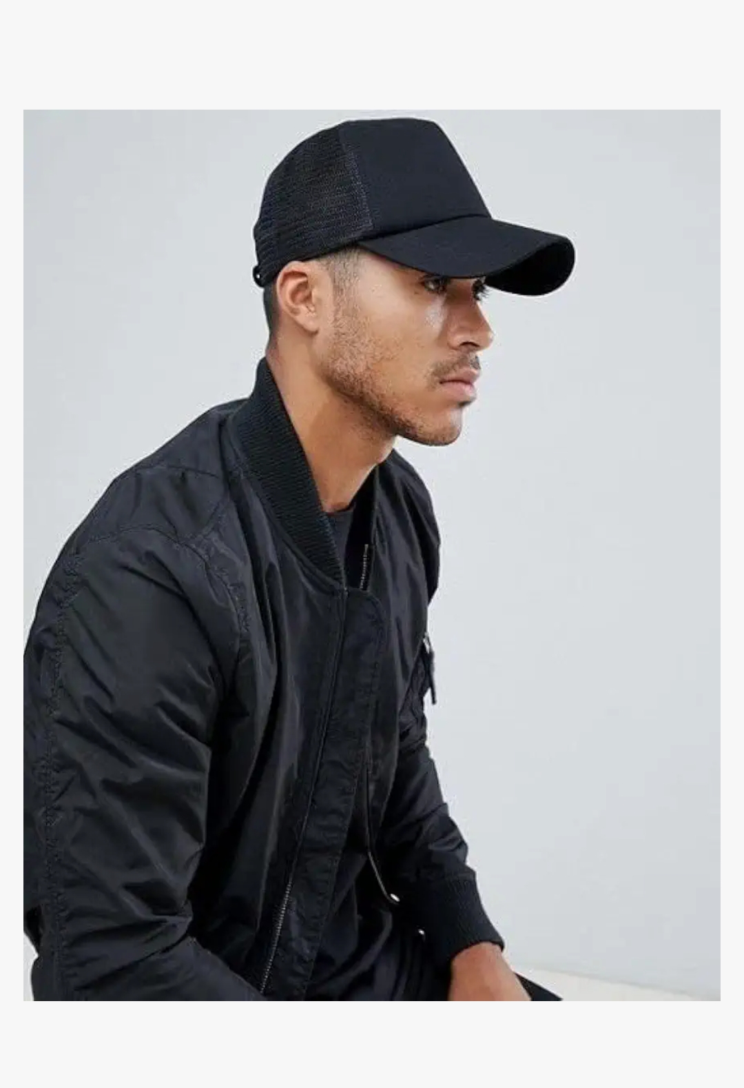 Black Mesh Trucker Cap 4